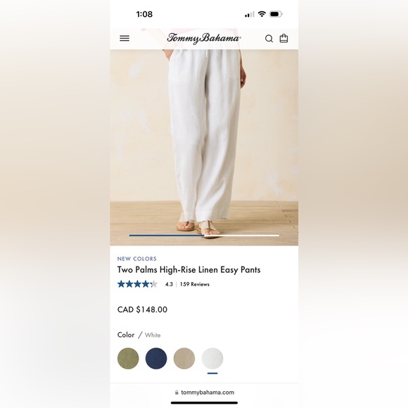 Tommy Bahama long 100% linen pants sized - Picture 4 of 4